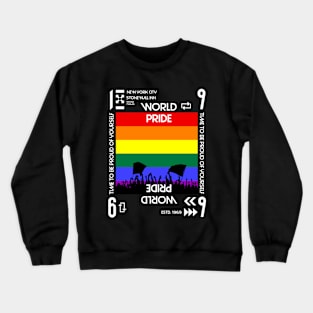 Team Rainbow LGBT Pride World pride Run Crewneck Sweatshirt